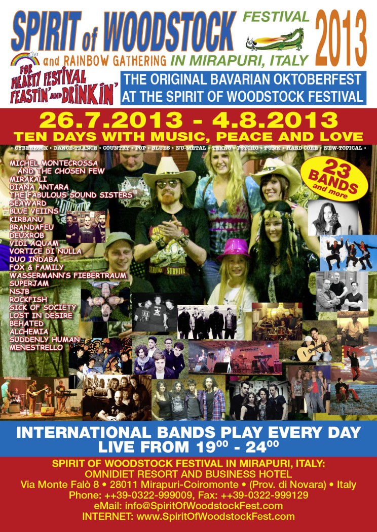 Spirit of Woodstock Fesival Poster 2013